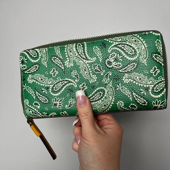 Paisley Print Tory Burch Wallet with Zipper - Picture 2 of 4